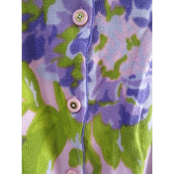 Purple Pink Green Floral Cardigan Womans 1X Issac Mizrahi Live NWOT - Picture 15 of 16